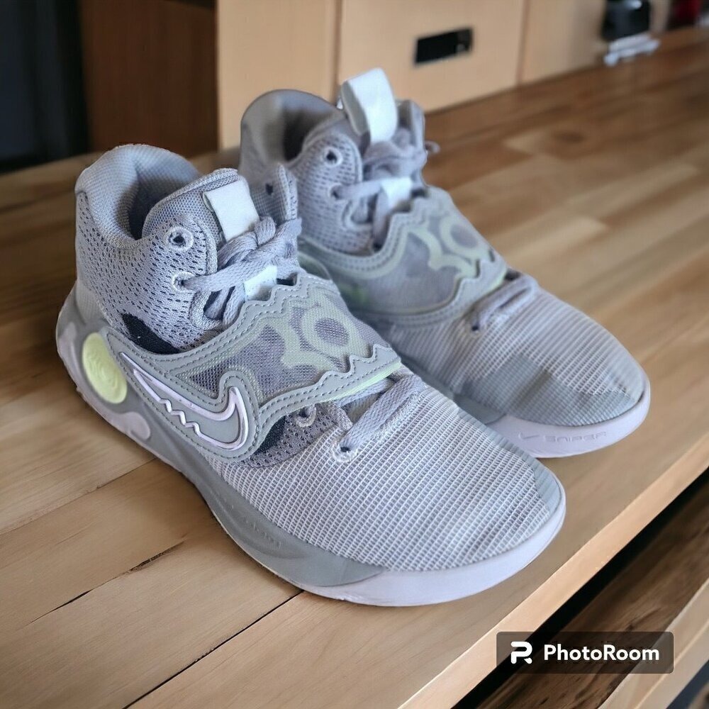 Nike KD Trey 5 X "Particle Grey/Lilac Violet Frost" Men's Basketball Shoes Sz 6 - Picture 2 of 9